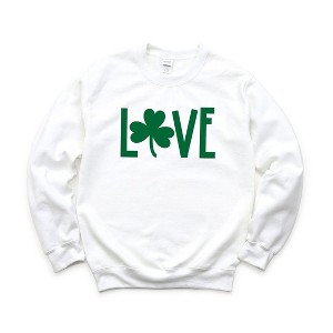 Simply Sage Market Women's Graphic Sweatshirt Love Clover St. Patrick's Day - 1 of 3