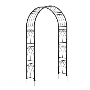 Garden Trellis Arch, Reinforced Metal Garden Archway, Decorative Frame Stand Trellis,Arch Stand for Wedding Ceremony Party Plant Climbing Rose - 1 of 4