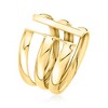 Ross-Simons Italian 14kt Yellow Gold 3-Row Cuff Ring Size 7 - 2 of 3