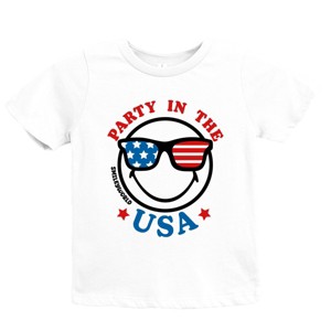 The Juniper Shop SmileyWorld Party in the USA Smiley Face Youth Short Sleeve Tee - 1 of 4