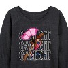 Women's - Marvel - X-Men Gambit Stack Lightweight French Terry Wide Neck Long Sleeve Graphic Shirt - 2 of 4