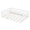 Zeus & Ruta Wood Floor Bed with Safety Fence & Door, Slat Support for Kids - 2 of 4