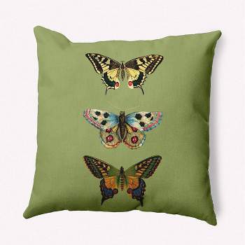 16"x16" Butterflies Square Throw Pillow - e by design