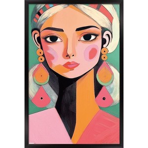Trends International Reinders: Portraits - Vibrant Woman II Framed Wall Poster Prints - 1 of 4