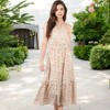 Anna-Kaci Women's Floral Print Halter Maxi Dress with Skirt and Elastic Waist - 2 of 4