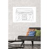 Trends International LINE AND BRUSH - Continuous Line Boombox Unframed Wall Poster Prints - 2 of 4