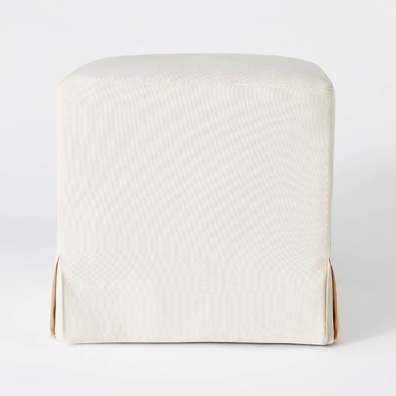 Lynwood Slipcover Cube Ottoman - Threshold™ designed with Studio McGee, 3 of 8