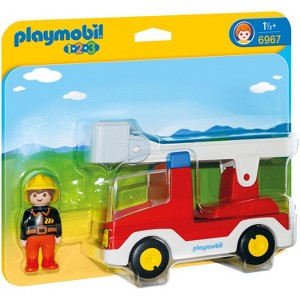 Playmobil 1.2.3 Ladder Unit Fire Truck 6967 playset 2pc - 1 of 1