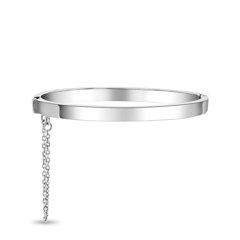 Baby Girls' Polished Round Bangle Bracelet Sterling Silver - In Season Jewelry, 1 of 5