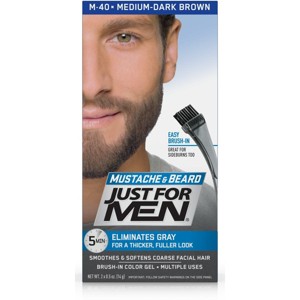Just For Men Mustache and Beard Med-Dark Brown M-40, Medium-Dark Brown M-40