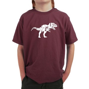 LA Pop Art Boy's Word Art T-shirt - TYRANNOSAURUS REX - 1 of 4