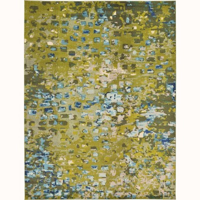 Jardin 9x12 Green and Blue Abstract Area Rug