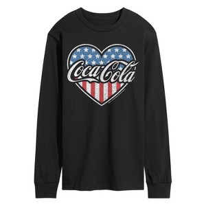 Men's - Coca-Cola - USA Heart Long Sleeve Graphic T-Shirt - 1 of 3