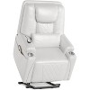 Electric Power Lift Recliner Chair Sofa, Power Lift Chair for Elderly,Side Pockets, and Cup Holders,Recliner Chair with Remote for Living Room,White - 4 of 4