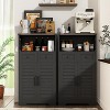 Dcolora Farmhouse Storage Cabinet, Bathroom Floor Cabinet with Doors and Drawers - 4 of 4