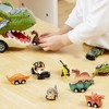 Joyfy 13-in-1 Dinosaur Dinosaur Toy Set with 12 Pull-Back Cars for Kids Ages 3-5, Dinosaur Transport Carrier, Birthday Gift for Toddlers Boys 3+ Years - 4 of 4