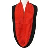 Wrapables Solid Color Warm Winter Knit Infinity Scarf, Cherry Red/Black - image 2 of 2