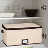 Wine Glass Storage Box with Dividers - Holds 12 Size Wine Glasses (4.25" Cells) up to 10" Tall - Stemware Storage Case - Durable Quilted Microfiber - 4 of 4