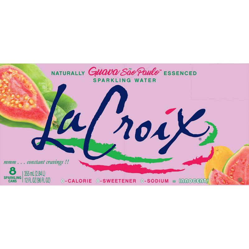 LaCroix Sparkling Water Guava Sao Paulo - 8pk/12 fl oz Cans, 5 of 11