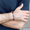 Crucible Men's Skull with Onyx, Labradorite, Tiger Eye and Agate Stones Stretch Bracelet (8mm) - 4 of 4