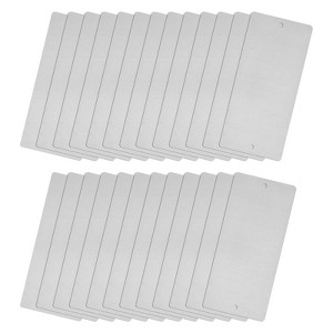 Unique Bargains Stainless Steel DIY Laser Printing Office Engraving Blank Card 25 Pcs - 1 of 4