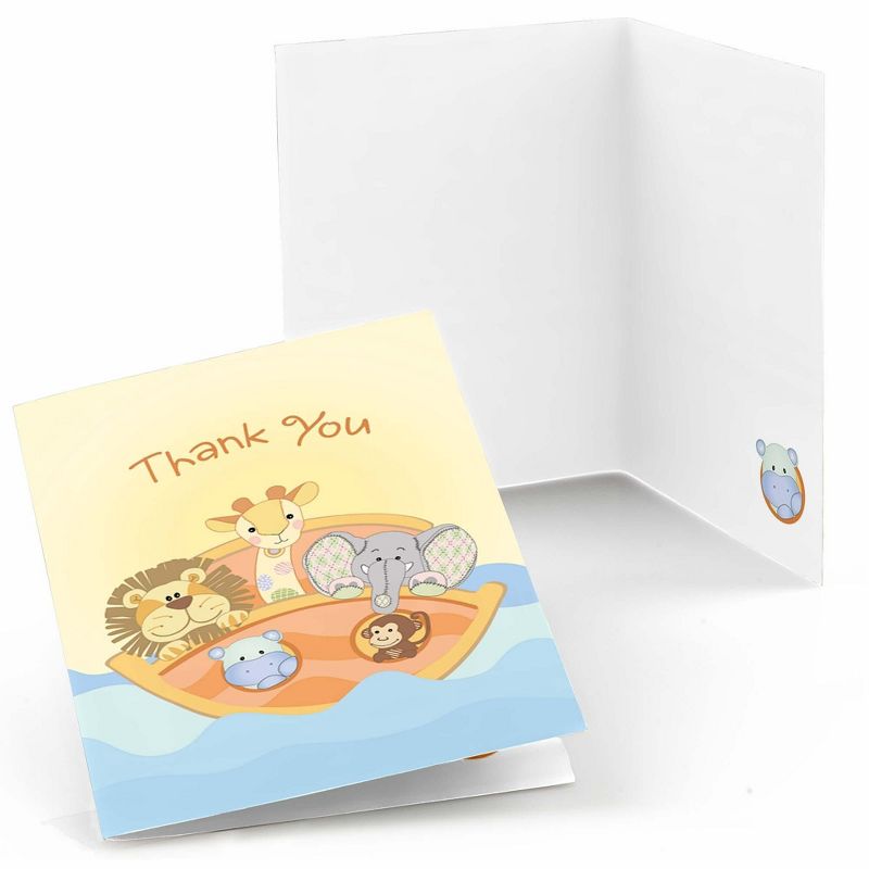 Big Dot of Happiness Noah's Ark - Baby Shower Thank You Cards (8 count), 1 of 7