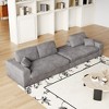 KTMBDW 114.5 Inch Reversible L Shape Sofa, Convertible Sofa, 2-in-1 Sofa with Chaise, Comfy Couches for Living Room, Corduroy - 3 of 4