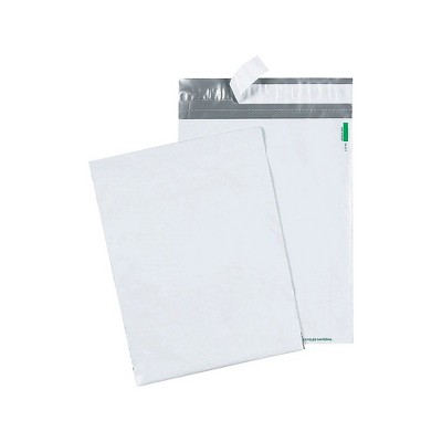 Staples 9"W x 12"L Redi-Strip Poly Mailers White 100/Pack (QUA46190) CW56572