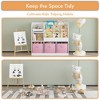 SeaCamel Kids 3-Tier Bookcase with 3 Collapsible Fabric Drawers - White/Gray Toy & Book Storage Organizer - 4 of 4