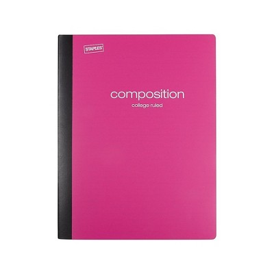 Staples Composition Notebook 9.75" x 7.5" College Ruled 70 Sh. Pink (24488) TR55084N/55084