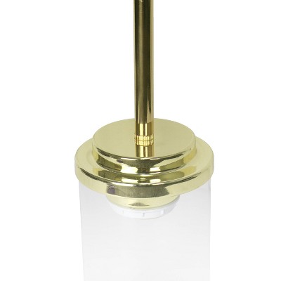 Gold Cylinder Glass Farmhouse Pendant Light