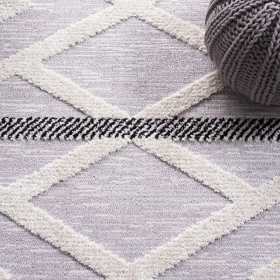 Marrakesh Gray and Ivory Wool Runner Rug