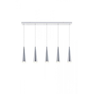 Elegant Lighting Fantasia 5 light Chrome LED Pendant - 1 of 4