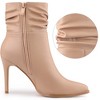Allegra K Women's Slouching Pointed Toe Stiletto Heels Ankle Boot - 2 of 4