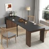 KWPZQEB Extendable Dining Table for 4-10, Expanding Dining Table with Outlet and Removable Leaves, Modern Dining Table for Kitchen, Living Room - 2 of 4