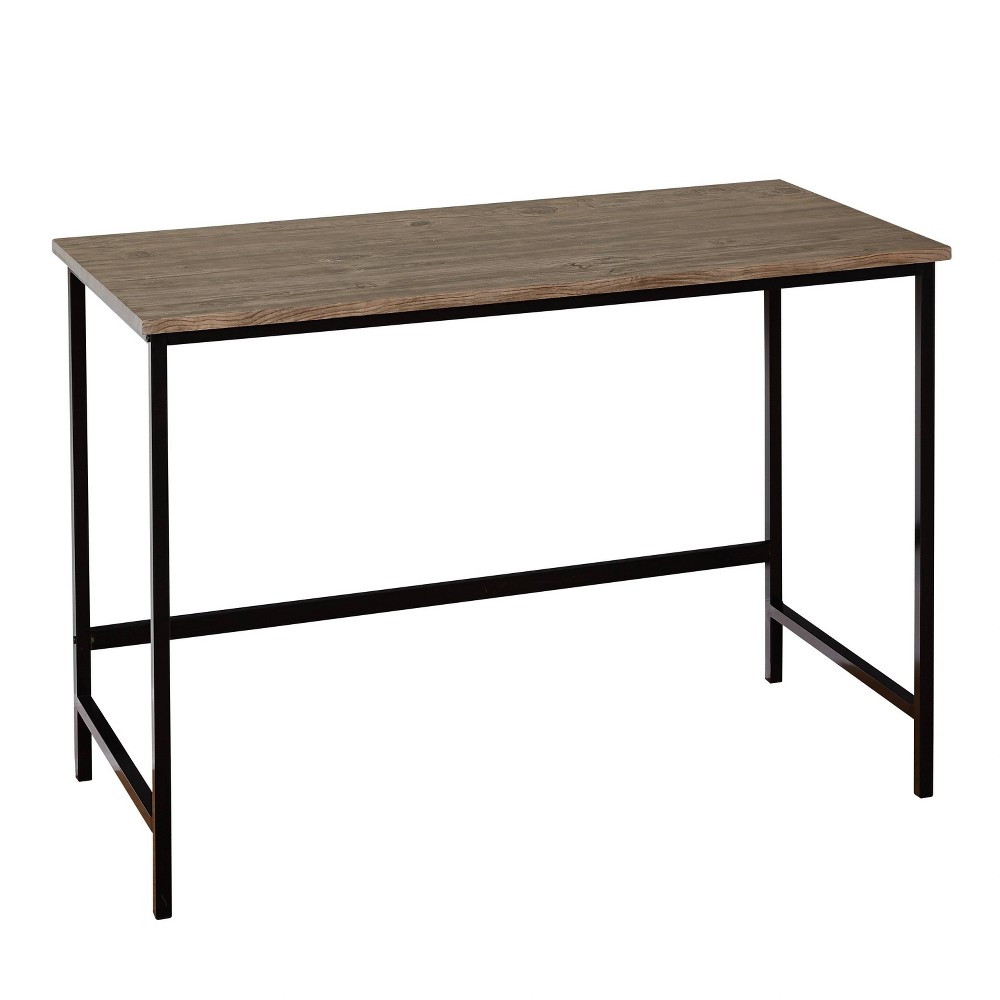Photos - Office Desk Piazza Desk Black/Gray - Buylateral: Sturdy Metal Frame, MDF Surface, Mode