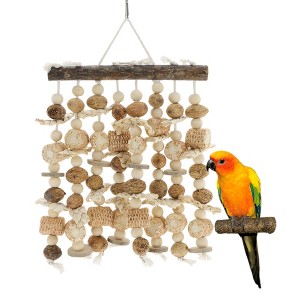 Unique Bargains Wooden Bird Chewing Tearing Toy 1 Pc - 1 of 4