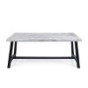 CAVINAS Dining Table Kitchen Table Sandblast Finished Dining Table with Iron Legs for Dining Room - 4 of 4