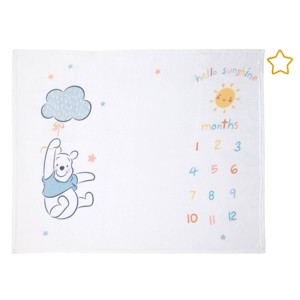 Disney Winnie The Pooh Super Soft Milestone Baby Blanket - 1 of 4
