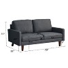 Linen Sofa Modern Couch Comfy Loveseat with Wooden Legs for Living Room, Bedroom, Office - 2 of 4