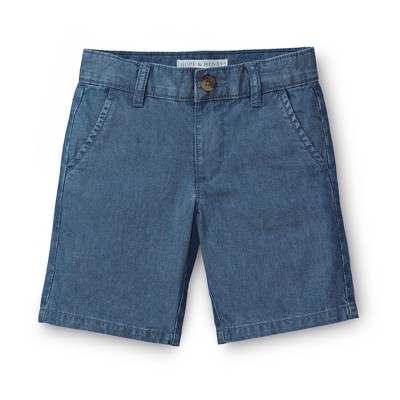 Image of Hope & Henry Boys' Chambray Short (Chambray, 6-12 Months)
