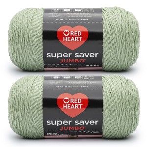 Red Heart Super Saver Yarn 2 Pack-Frosty Green - 1 of 3