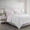 4 Pcs 100% Cotton 500 Thread Count Sheet Set, Solid Color Ultra Soft Bedding, Deep Pocket Flat/Fitted Sheet for All Seasons - 3 of 4