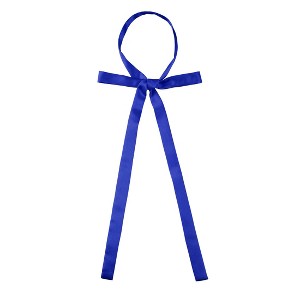 Allegra K Women's Self-Tied Solid Color Ribbon Cosplay Elegant Long Neck Bowties - 1 of 4