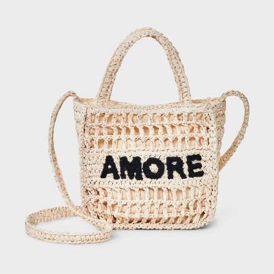 Top Handle Crochet Tote Handbag - Universal Thread™