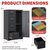 Munora - 4-Drawer File Cabinet with Locking Door - Metal Storage for Legal/Letter Files & Clothing - Black - 3 of 4
