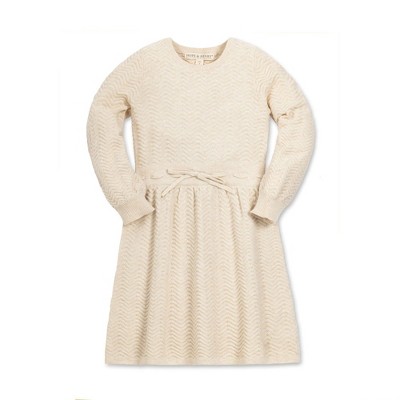 Hope & Henry Girls' Long Sleeve Balloon Sleeve Sweater Dress, Infant, 6-12 Months