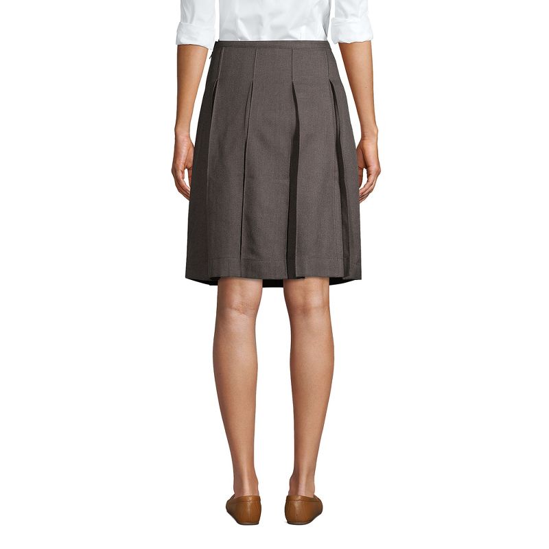 Lands' End Lands' End School Uniform Women's Tall Solid Box Pleat Skirt Top of Knee, 2 of 5