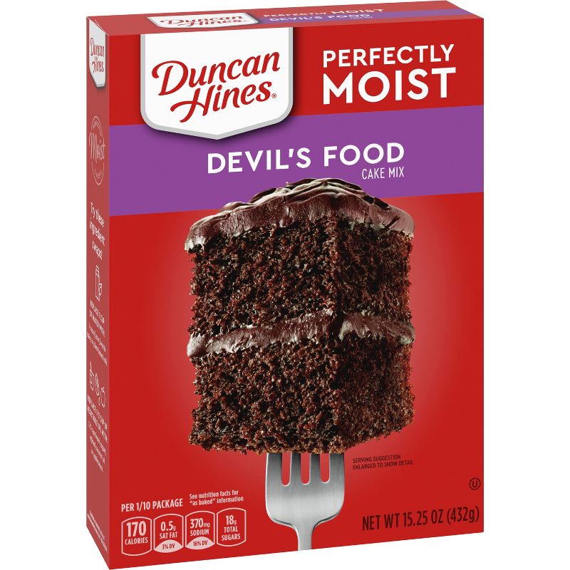 Duncan Hines Devils Food Cake Mix - 16.5oz, 2 of 8