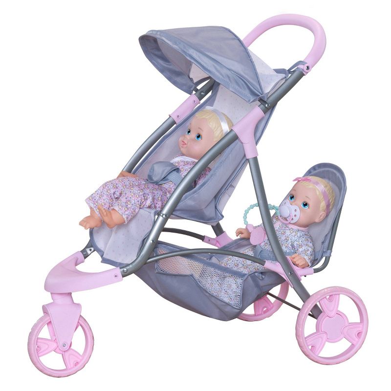 Perfectly Cute Double Stroller for Baby Dolls, 3 of 6